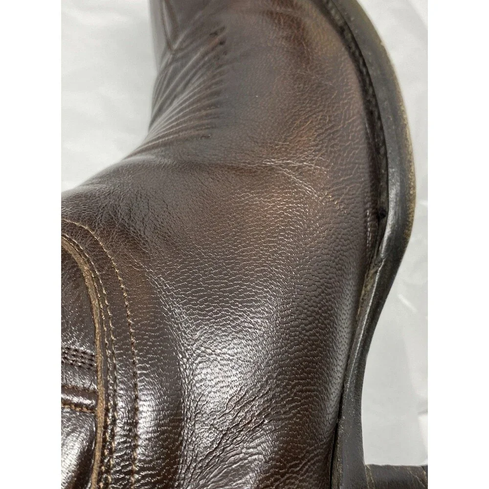 JRC & Sons Creed Goat Leather Western Cowboy Boots Men's 10.5D Brown 10.5 D